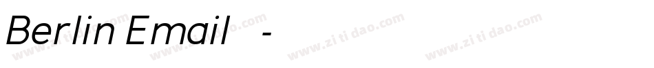 Berlin Email转换器字体转换